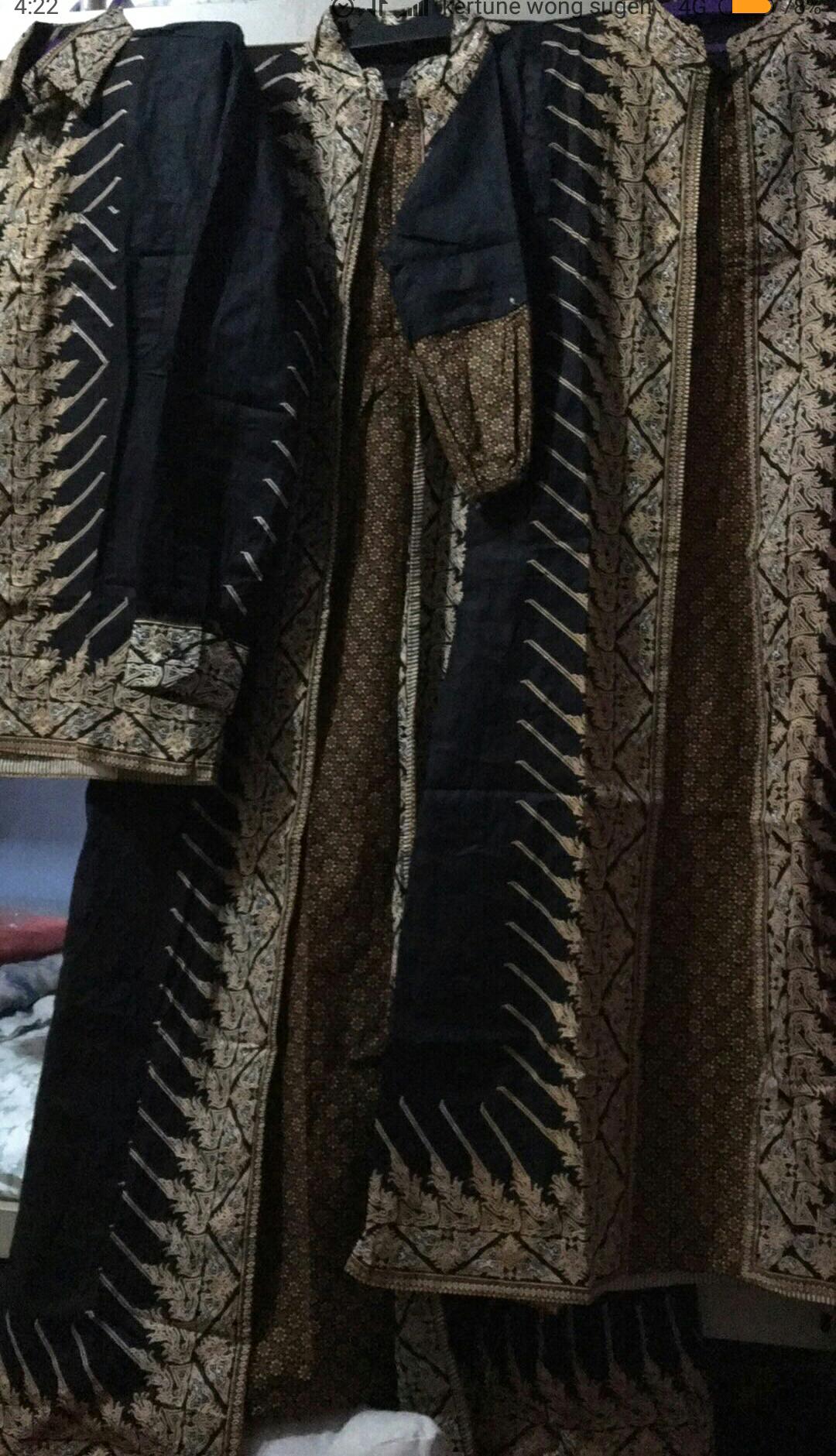 Batik Couple Keluarga Sania Ruffle Ori Ndoro Jowi Dnt Kondangan Pesta Nikahan Batik Modern,