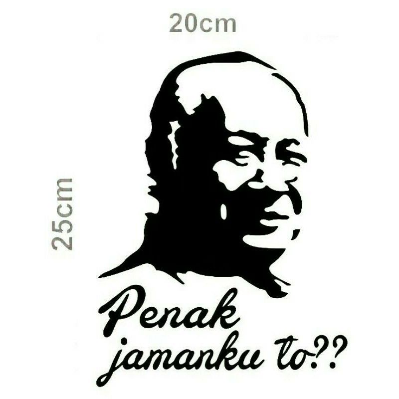 stiker Siluet Bung karno,Gusdur, Pak Harto / stiker Cutting all motor mobil