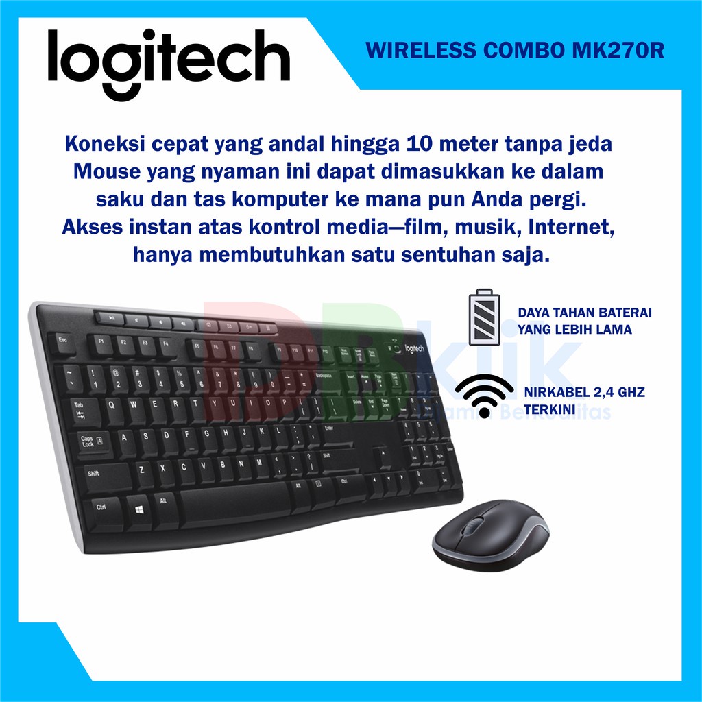 Keyboard Mouse Combo Logitech MK270R