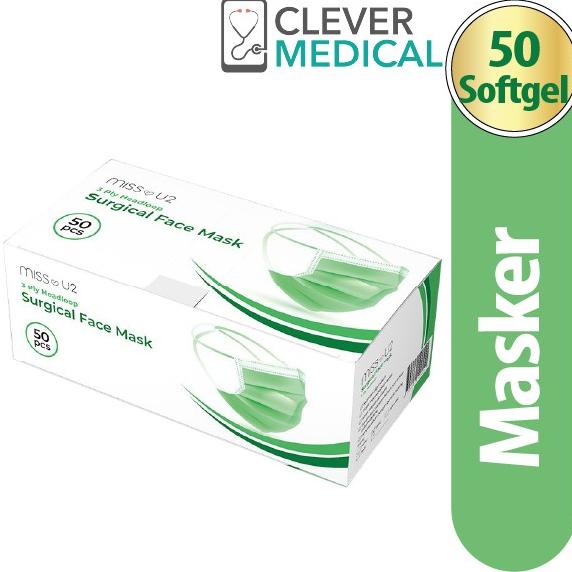 

MASKER MISS U2 3PLY HEADLOOP SURG FM 50'S
