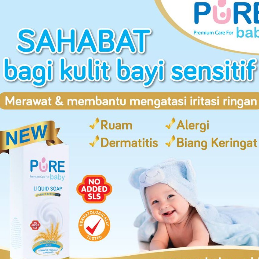 Pure Baby Liquid Soap 230 ml / Sabun Mandi Untuk Kulit Bayi Sensitif / Pure BB