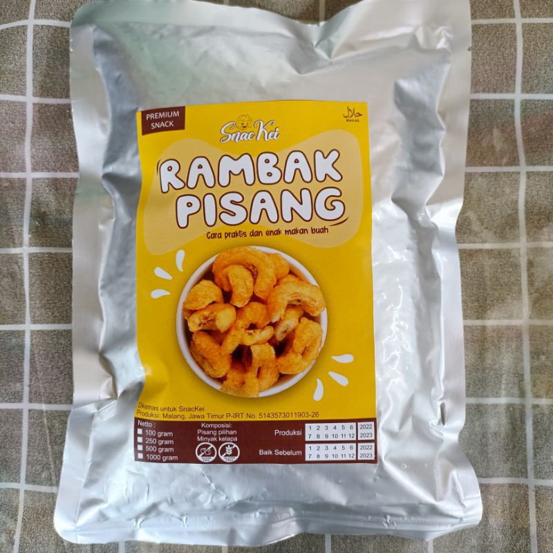 

TERMURAH!! RAMPIS Rambak Pisang Malang 250gr Kemasan Alufoil