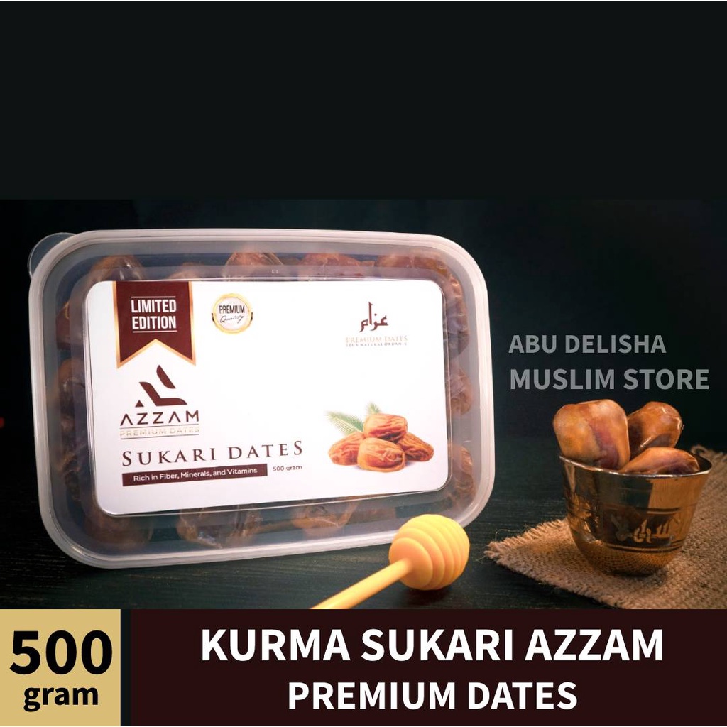 

Kurma Sukari Ember 500gram Original / Kurma Sukary Sukkari Azzam