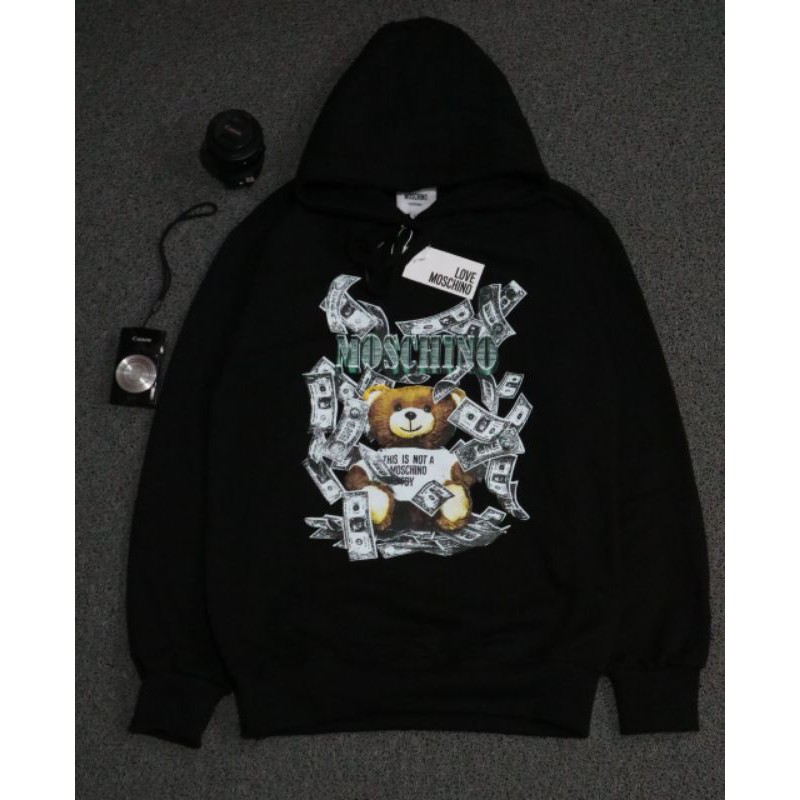 Sweater Hoodie Moschino Toy Dollar Hitam Premium Hight Quality ( Bestseller )