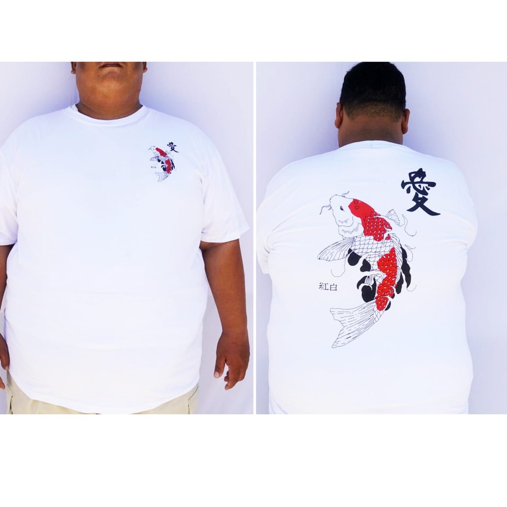 Kaos Big SIze Pria Jumbo Spesial Japan Koi Baju Besar xl Kaos Big SIze Pria Jumbo Spesial Japan Koi Baju Besar xl