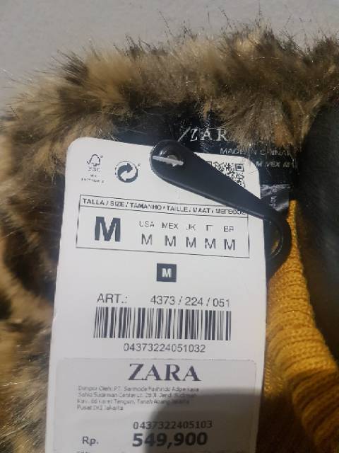 ORIGINAL ZARA ACCESSORIES FUR WINTER SHAWL SCARF SYAL MUSIM DINGIN BULU