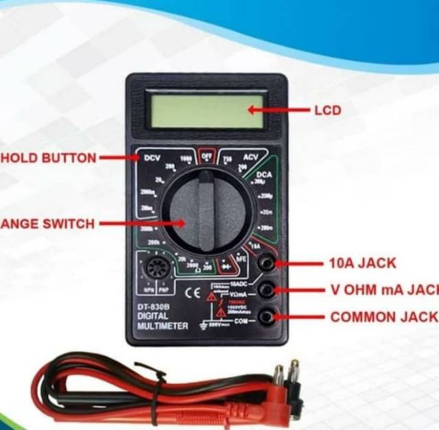 MULTI TESTER DIGITAL DT-830B. AVOMETER MULTITESTER