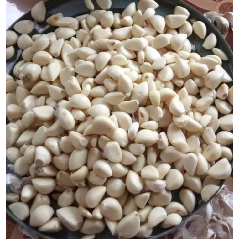 

Bawang putih kupas kemasan 500gr