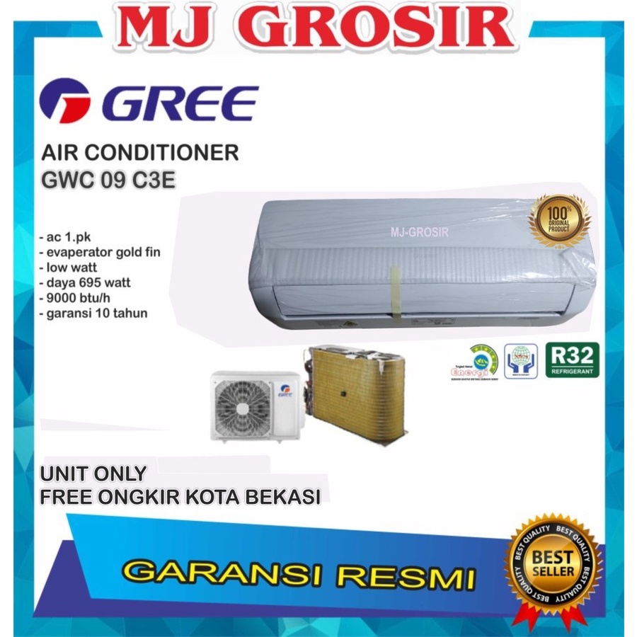 AC GREE GWC 09 C3E 1PK GWC09C3E R32 LOW WATT UNIT ONLY