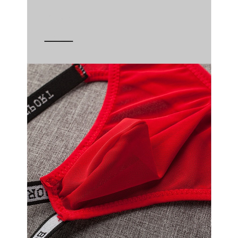 Celana Dalam Pria Transparan Hot Tipis Open Crotch Sexy G String Low Waist dewasa Thong Y056