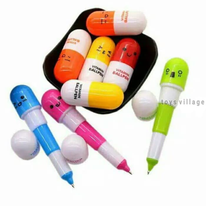 

Ballpen / Pulpen / Pena Vitamin Tablet / Kapsul Obat Unik Lucu