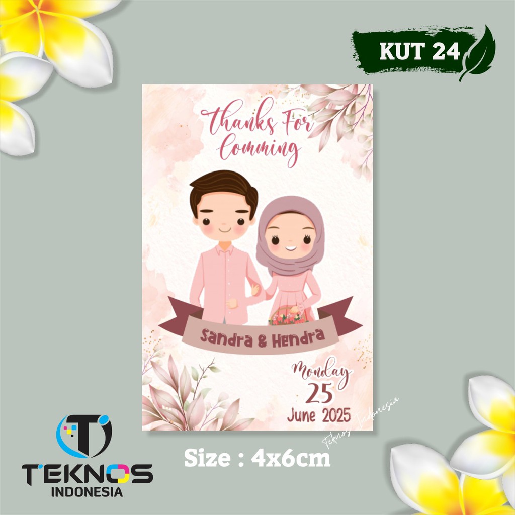 Jual KARTU UCAPAN SOUVENIR PERNIKAHAN CUSTOM MURAH | Shopee Indonesia