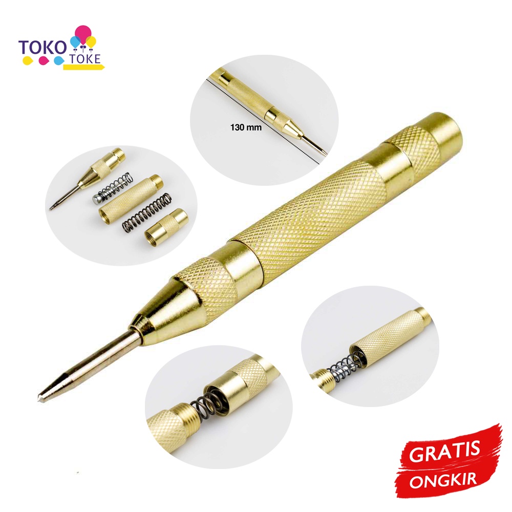 Penitik Titik Bor Besi Automatic Center Punch Penanda Titik Bor