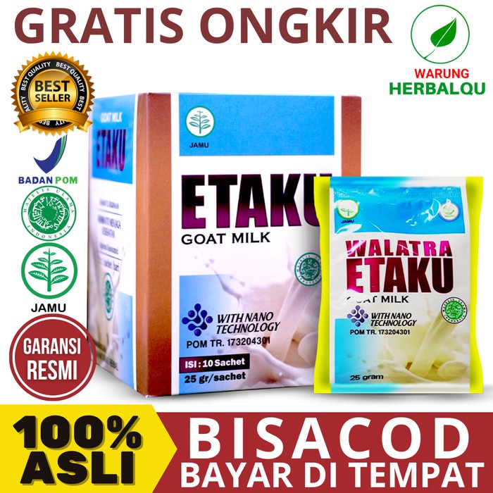 

Susu Etaku Penggemuk Penambah Berat Badan & Nafsu Makan Tinggi Kalori - ETAKU 10 SACHET