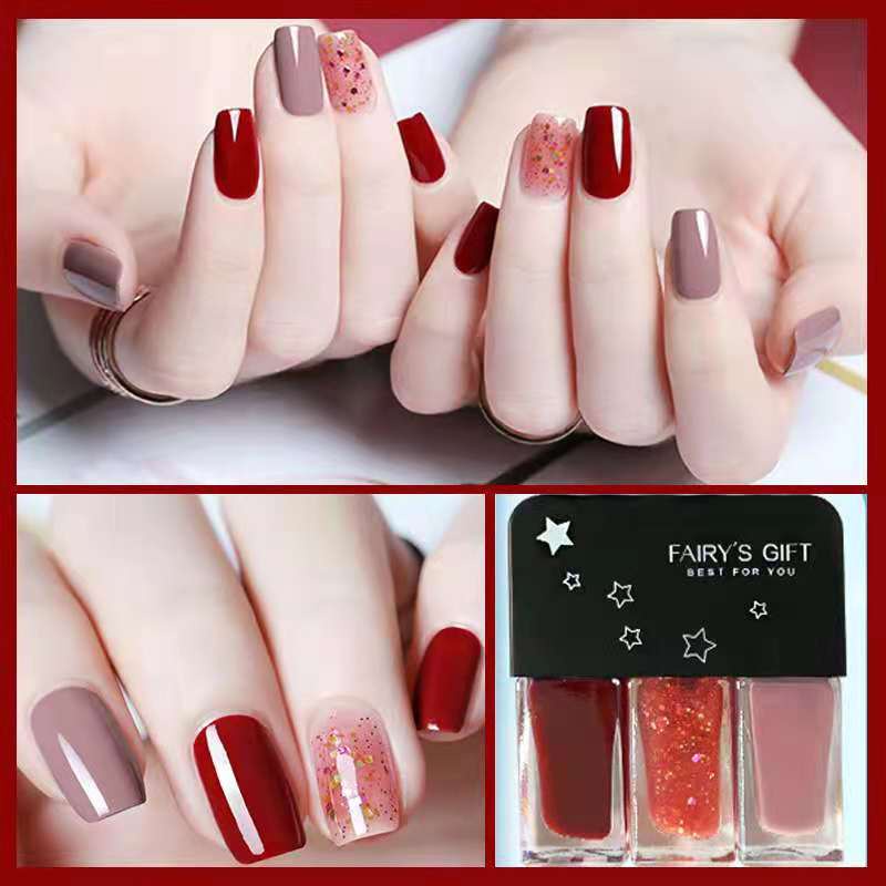 3IN1 KUTEK HALAL KUTEKS 3 TONE KUTEK KOREA Cat Kuku muslimah Gel Nail polish MOJOCANTIK