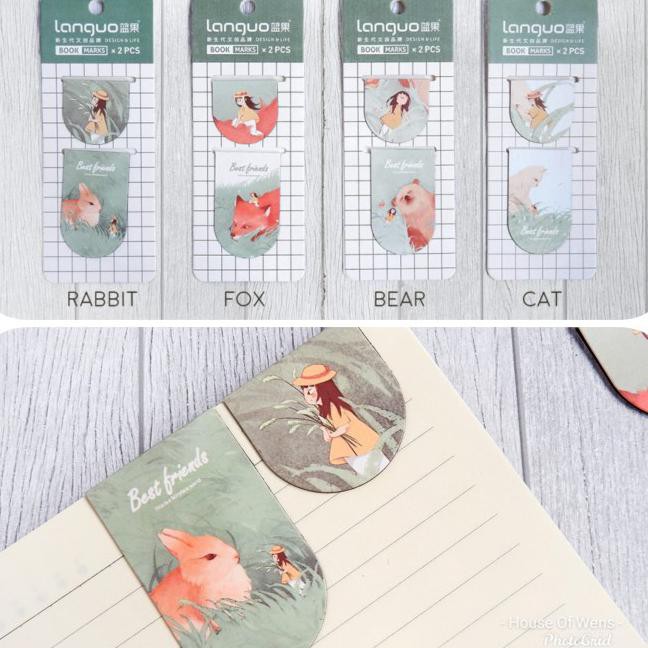 

CA70 BEST FRIENDS ANIMAL MAGNETIC BOOKMARK - PEMBATAS BUKU - Bear DISCOUNT