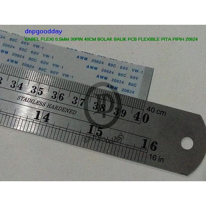 

Kabel Flexi 0,5Mm 30Pin 40Cm Bolak Balik Pcb Flexible Pita Pipih Dnpgood11 Dijamin