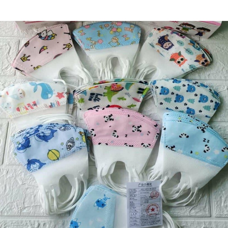 MASKER DUCKBIL ANAK KARAKTER ISI 10 MASKER DUCK BILL KIDS EARLOOP MOTIF KARAKTER