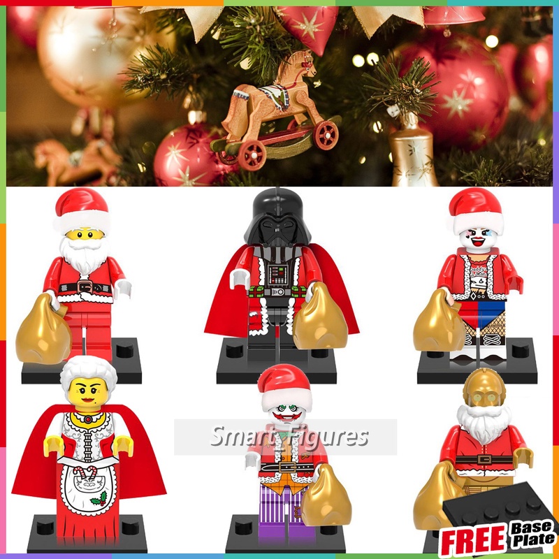 X0140 Mainan Action Figure Minifigures Santa Claus Darth Vader Harley Quin C-3PO Marvel Granny Untuk Hadiah Natal