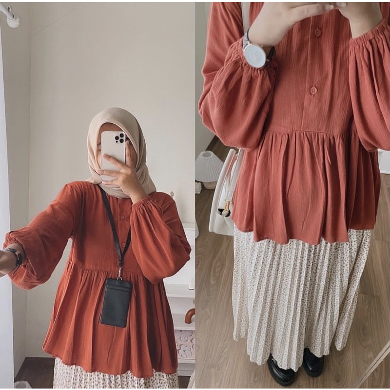 Jola Crinkle Blouse / Baju Atasan Wanita