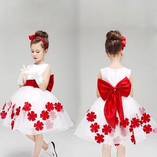  Gaun  Anak  Perempuan Model  Tanpa Lengan  Motif Bunga Gaya 