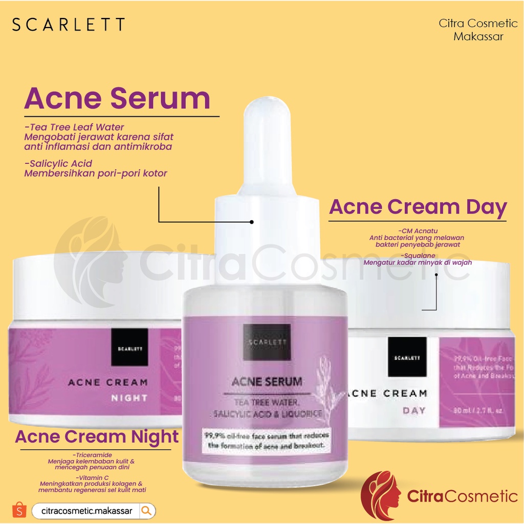 Scarlett  Skin Care Series  20 Gr Cream | Serum | Facial Wash