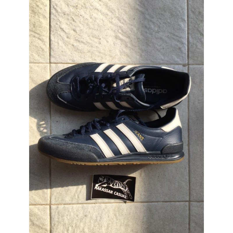 ADIDAS JEANS LEATHER STRIPE WHITE