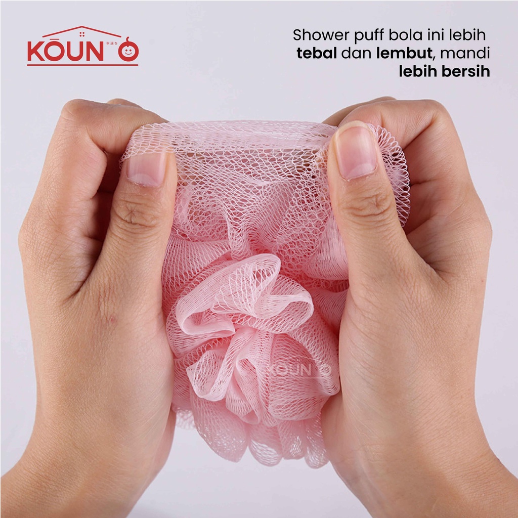 Spons Mandi Bola Jaring Busa Shower Puff Premium Bath Sponge Ball Foaming