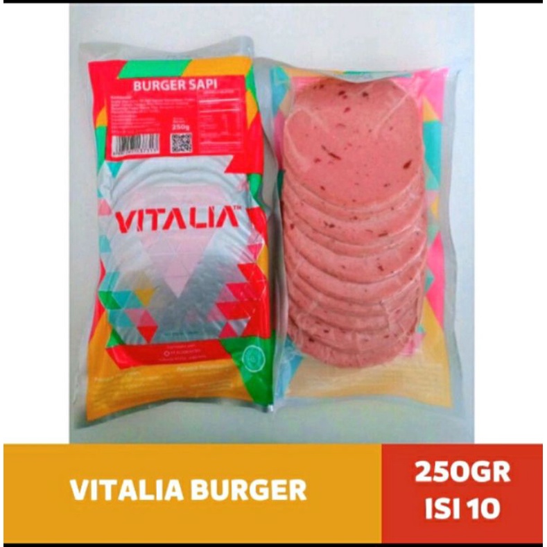 

BEEF BURGER daging Sapi VITALIA isi 10