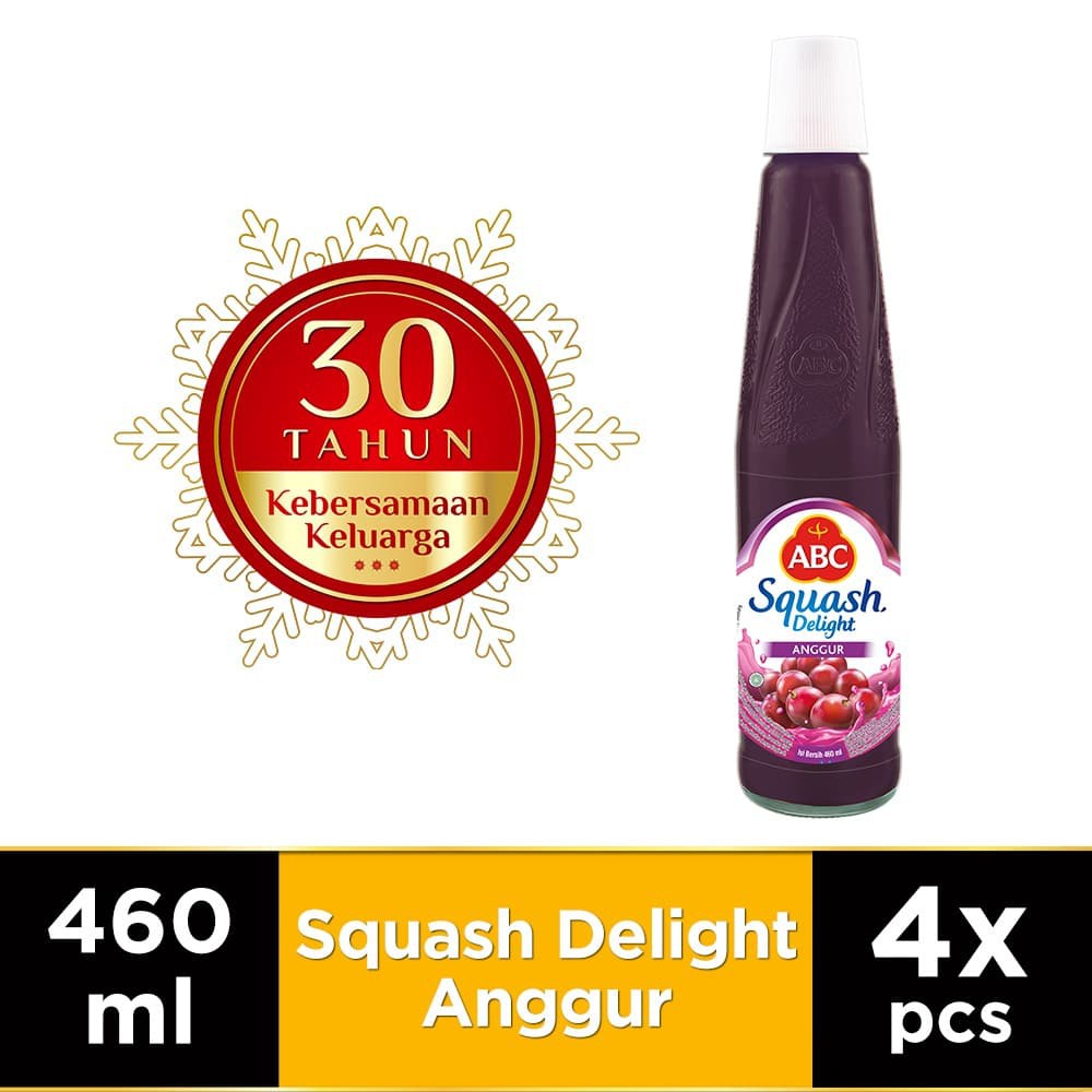 

PROMO ABC SIRUP SQUASH DELIGHT ANGGUR 460 ML - MULTI PACK 4 PCS TERMURAH