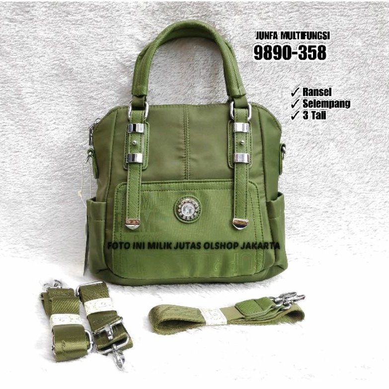 TAS JUNFA 9890-358 BISA SELEMPANG DAN RANSEL BAHAB PARASUT