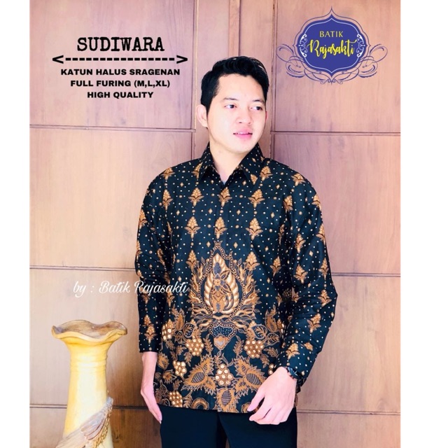 Batik Pria SUDIWARA Katun Cabut Full Furing Termurah