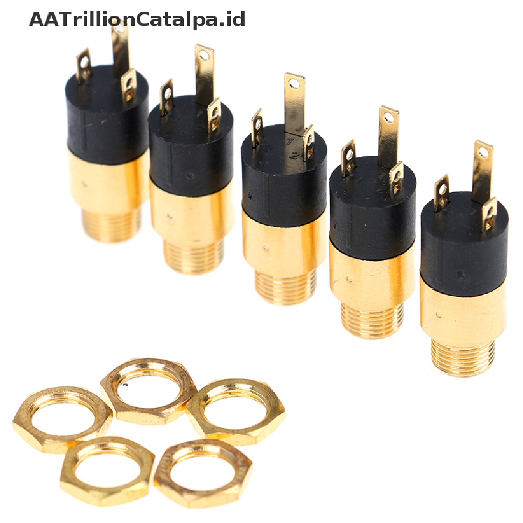 Aatrillioncatalpa 5Pcs PJ392 Konektor Jack Audio Headphone Stereo Female 3.5mm Warna Emas