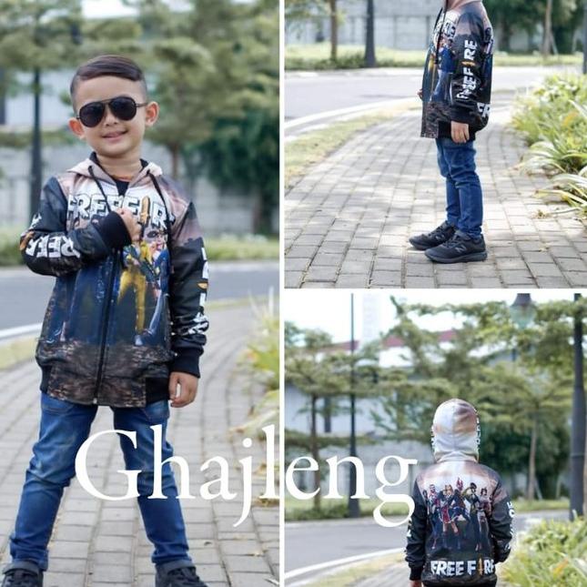 [PROMO ZT978] Ghajleng JAKET FF /JAKET FF ANAK LAKI LAKI /JAKET GAMING /HOODIE FF ANAK/ JAKET ANAK U