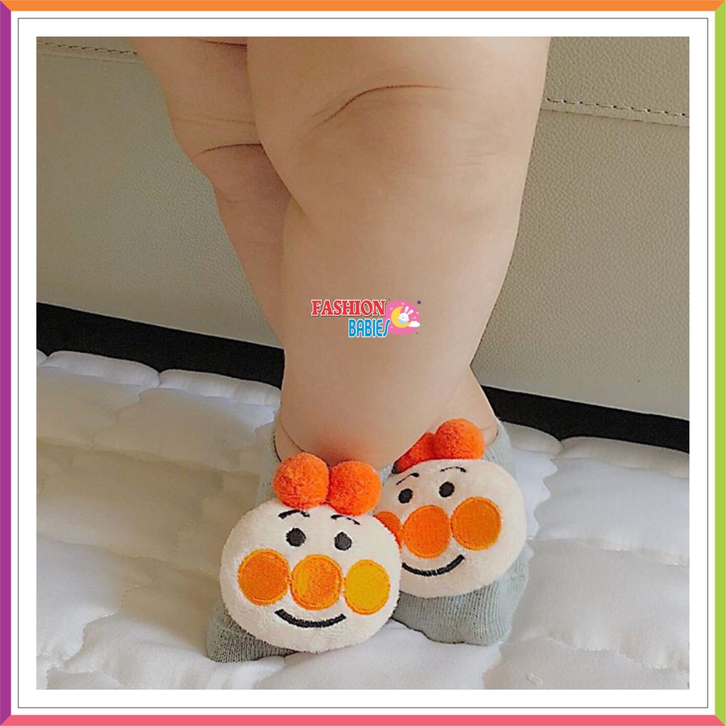 ❤ Fashionbabies ❤ KAOSKAKI BAYI IMPORT ALLSIZE / KAOS KAKI BAYI  KARAKTER UNISEX 4D BONEKA ANTISELIP