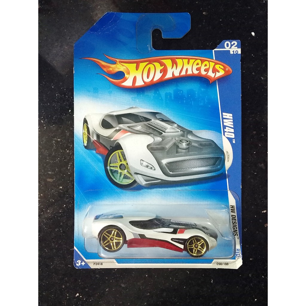 Hot Wheels Rare HW40 White Hotwheels HW 40 Putih Langka Race Design