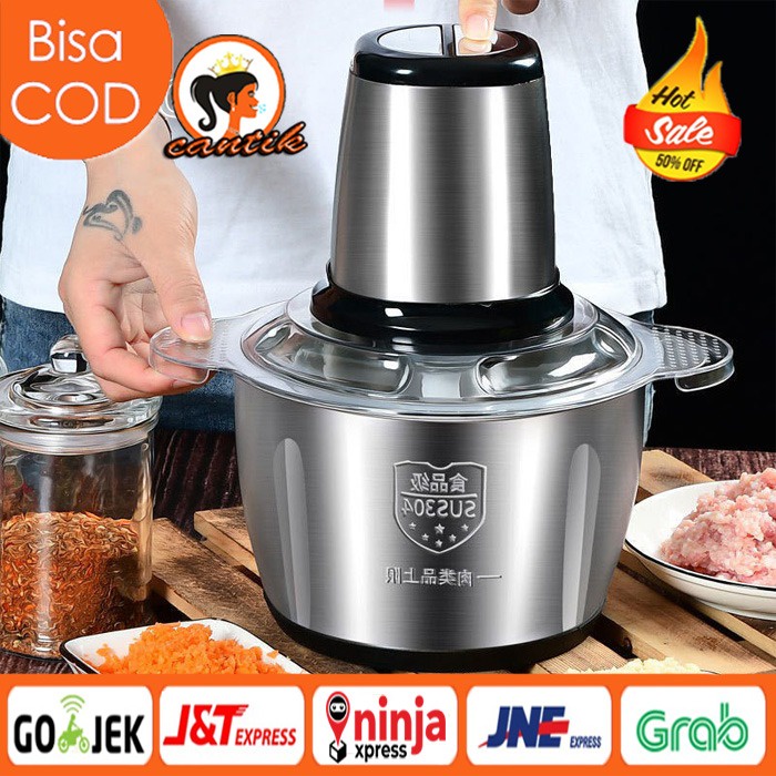 Chopper Blender daging penggiling Meat Mincer Elektrik Stainless Steel Chopper Grinder