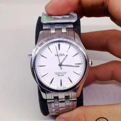 JAM TANGAN PRIA ALBA ARSY17X1 ARSY17 SILVER ORIGINAL