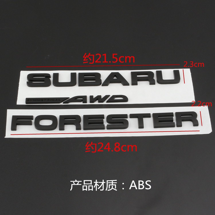 Stiker Label Tulisan SUBARU SUBARU AWD Warna Hitam Matte Untuk Mobil SUBARU