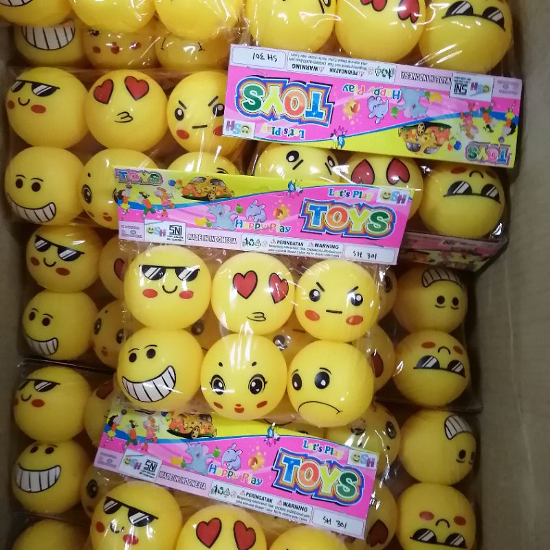 PROMO COD MAINAN BOLA SMILE KUNING 6PCS