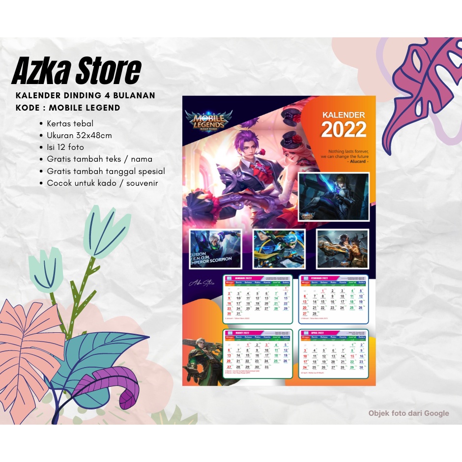 

KALENDER 2022 | 4 BULANAN