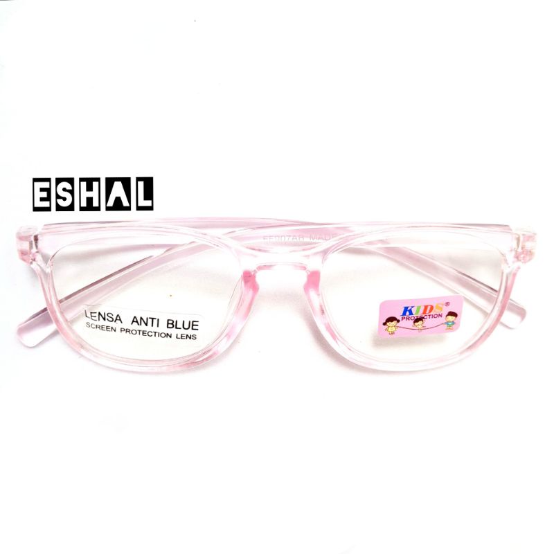 KACAMATA ANAK ANTI RADIASI (BLUERAY) CEWE COWO-Pink