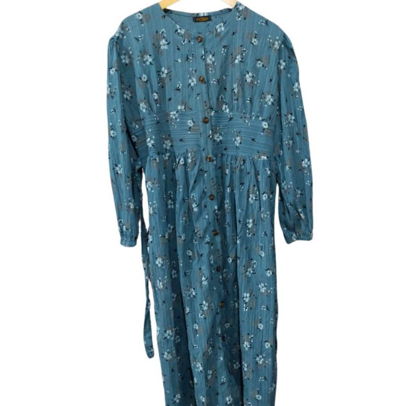 NEW UPTO Midi Dress Lesti Serat Kayu