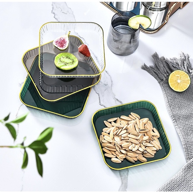 NAMPAN PLASTIK SERBAGUNA BAKI TRAY AESTHETIC NORDIC STYLE NAMPAN CANTIK DEKORASI HIASAN RUMAH NAMPAN MAKANAN AKSESORIS