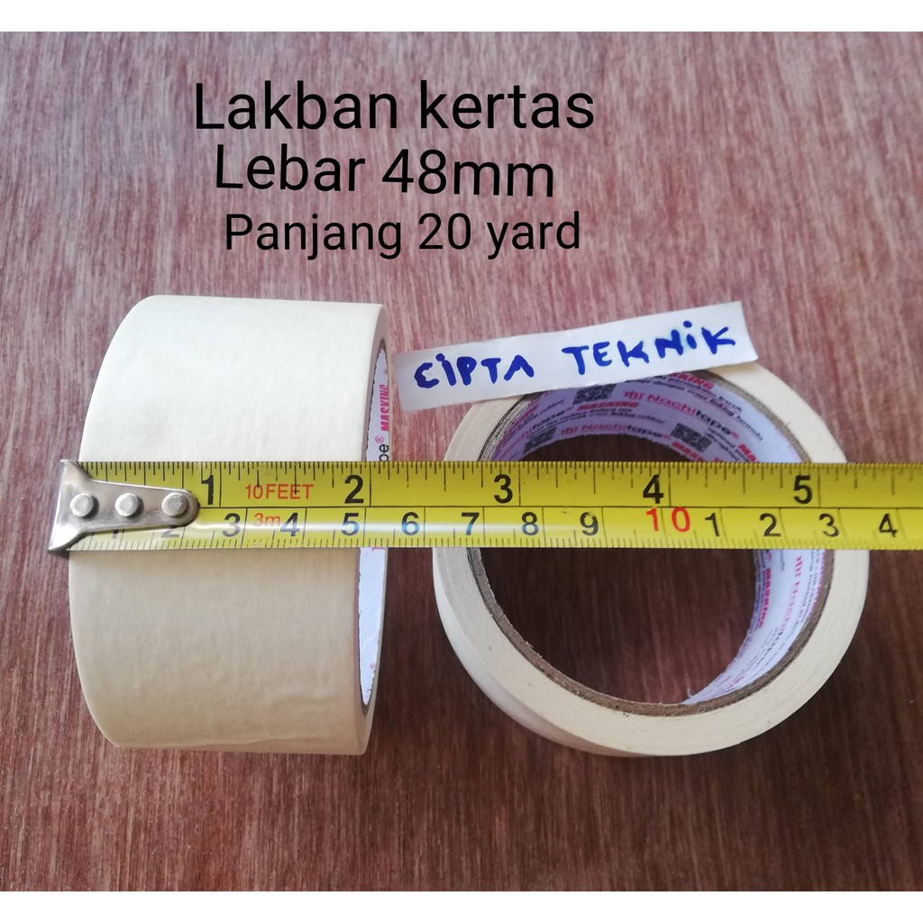 

Lakban kertas Nachi 48 mm x 20 yard Masking tape nachi 48mm