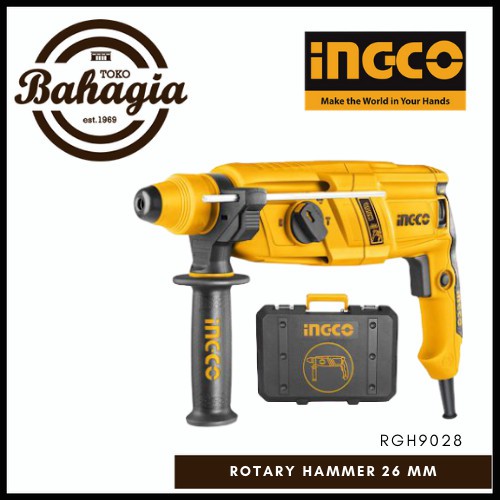ROTARY HAMMER 3 FUNGSI BOR PALU / MESIN BOBOK 26MM / BOR BETON / IMPACT DRILL INGCO RGH9028