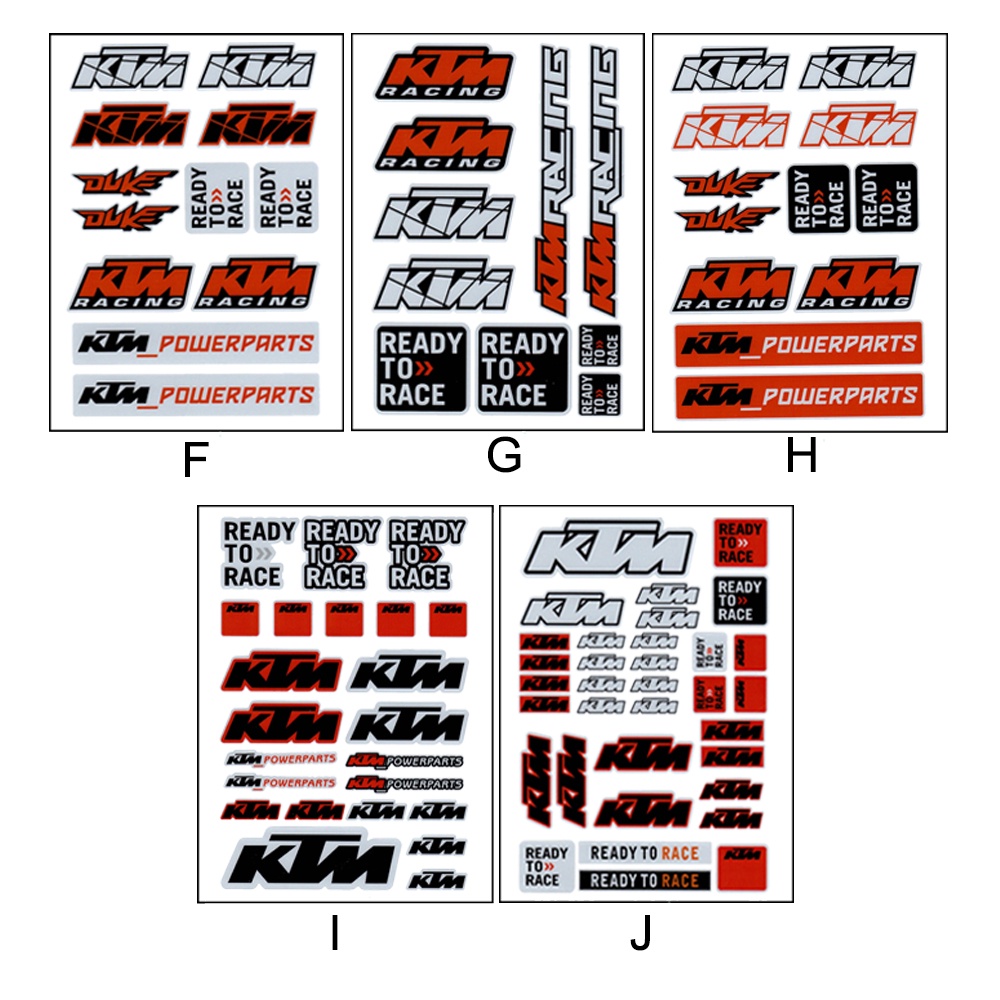 ✨READY STOCK✨ KTM Reflective Motorcycle Sticker Helmet Decoration Decals Bully Dog Tank Stickers