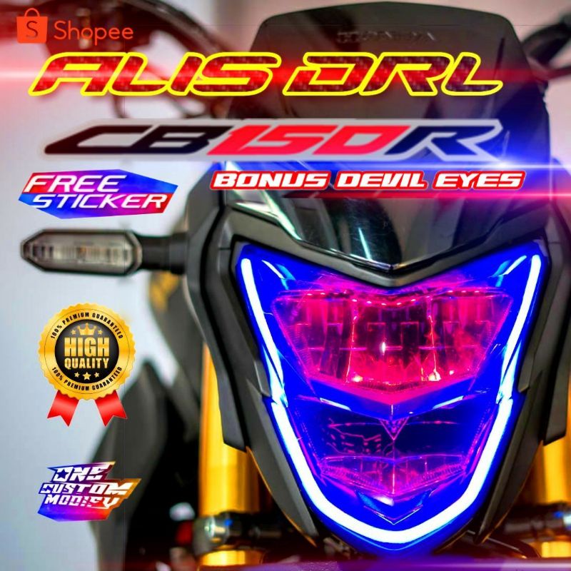 LAMPU ALIS DRL CB 150 R BONUS DEVIL EYES LAMPU ALIS LED CB150R  LAMPU SENJA LED LAMPU ALIS MOTOR CB1