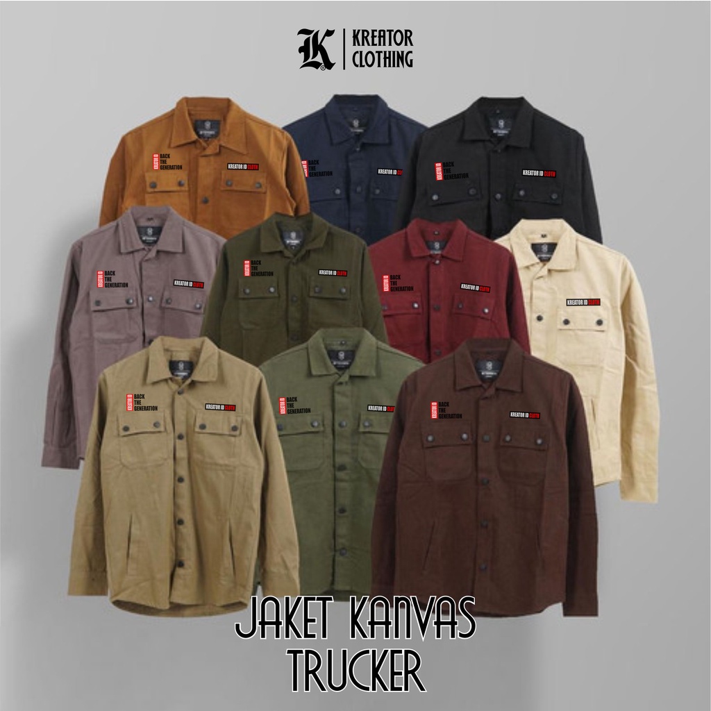 jaket parka trucker pria bahan baby canvas kreator apparel