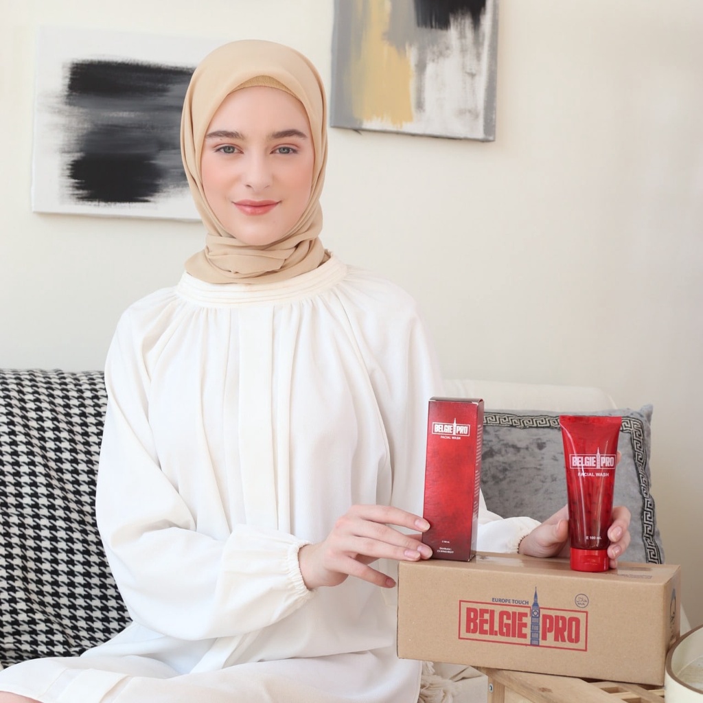 Facial Wash Pembersih Wajah Muka Pria Wanita Pengencang Kulit Anti Aging Glow Belgie Pro Propolis Aw